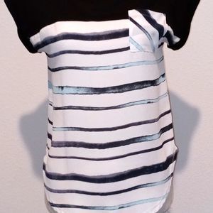 Xhileration Navy, Blue & White Striped Blo…